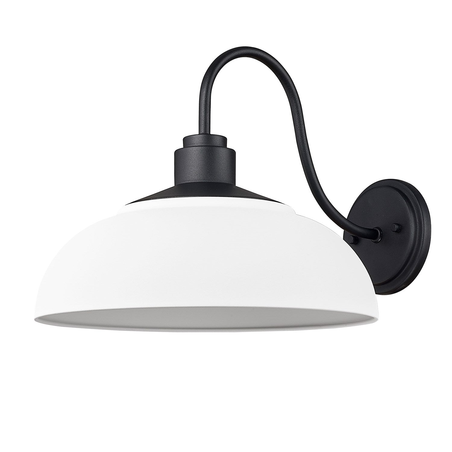 Large Wall Sconce - Outdoor In Natural Black With Natural White Shade by Golden