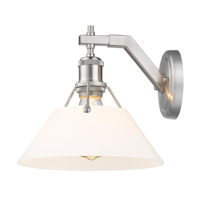Pw 1 Light Wall Sconce In Pewter With Opal Glass