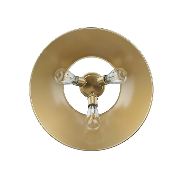 Bcb 3 Light Flush Mount In Brushed Champagne Bronze