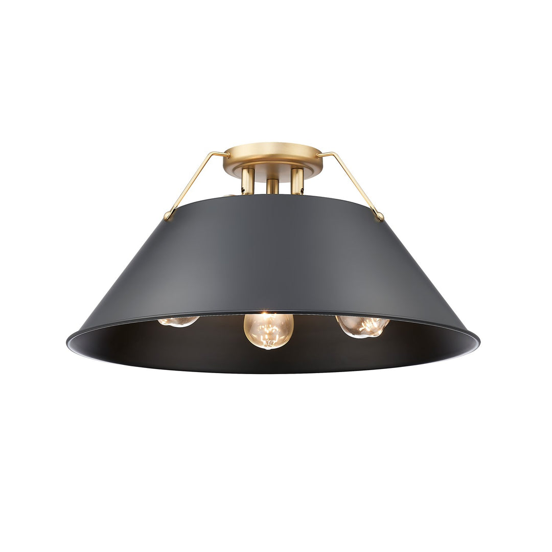 Bcb 3 Light Flush Mount In Brushed Champagne Bronze by Golden