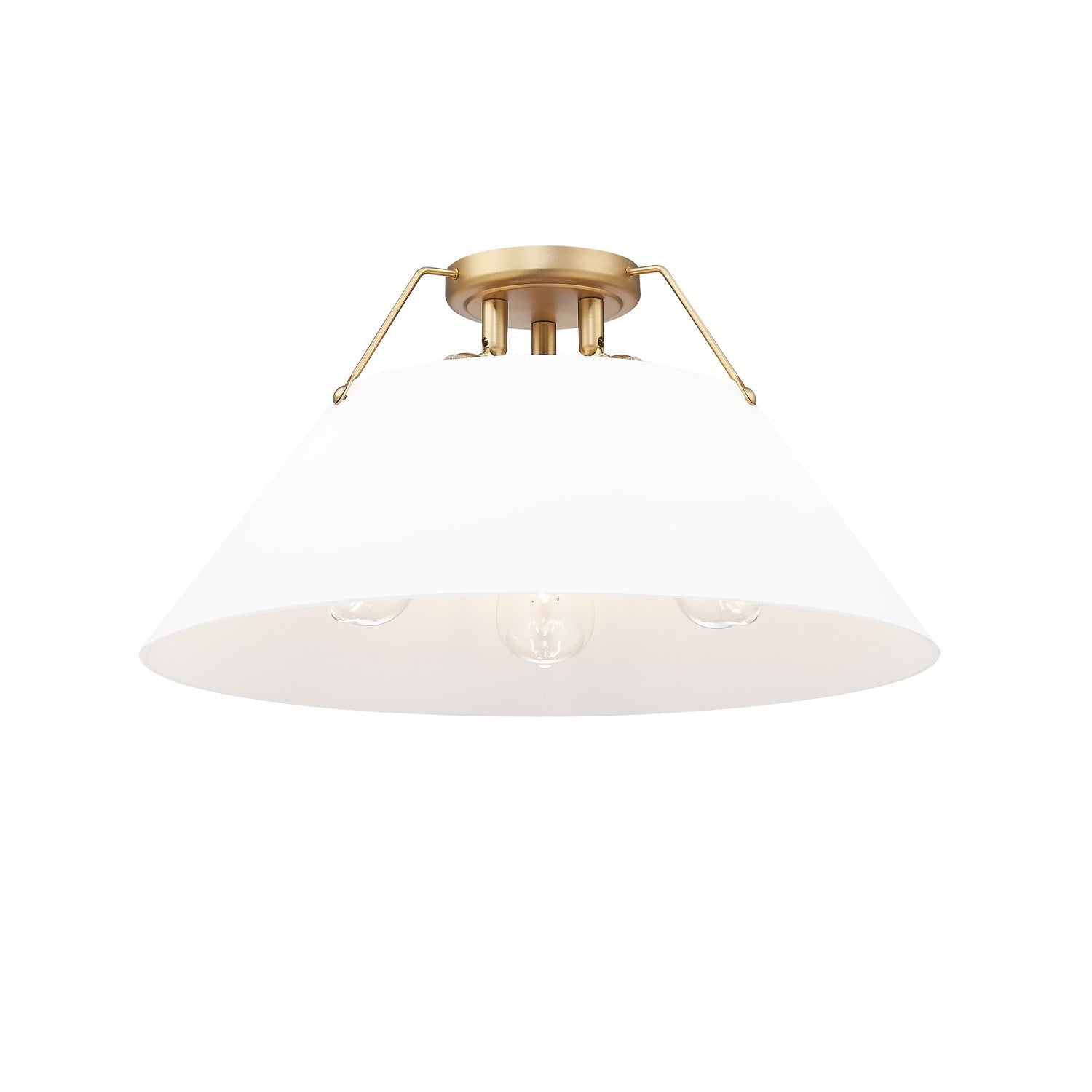 Bcb 3 Light Flush Mount In Brushed Champagne Bronze With Opal Glass by Golden