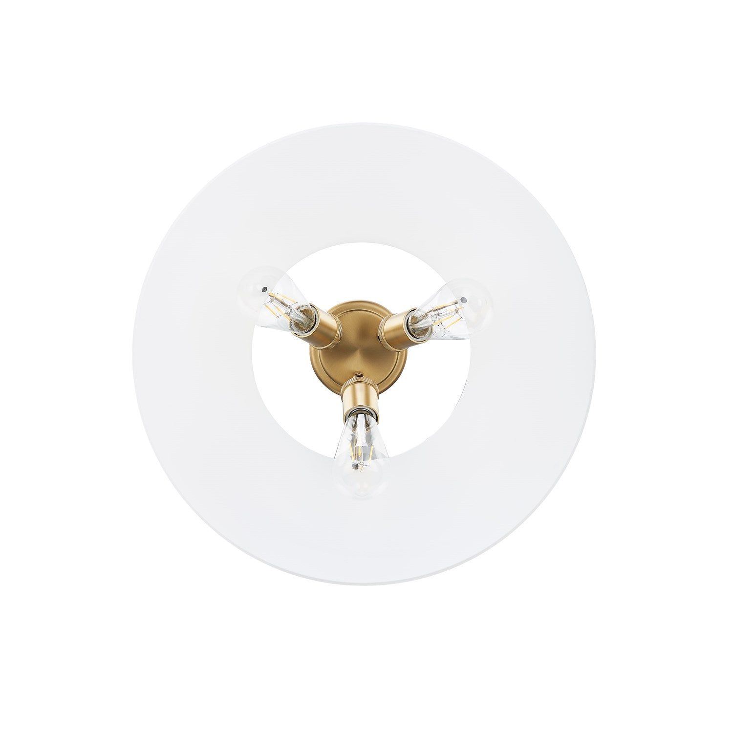 Bcb 3 Light Flush Mount In Brushed Champagne Bronze With Opal Glass