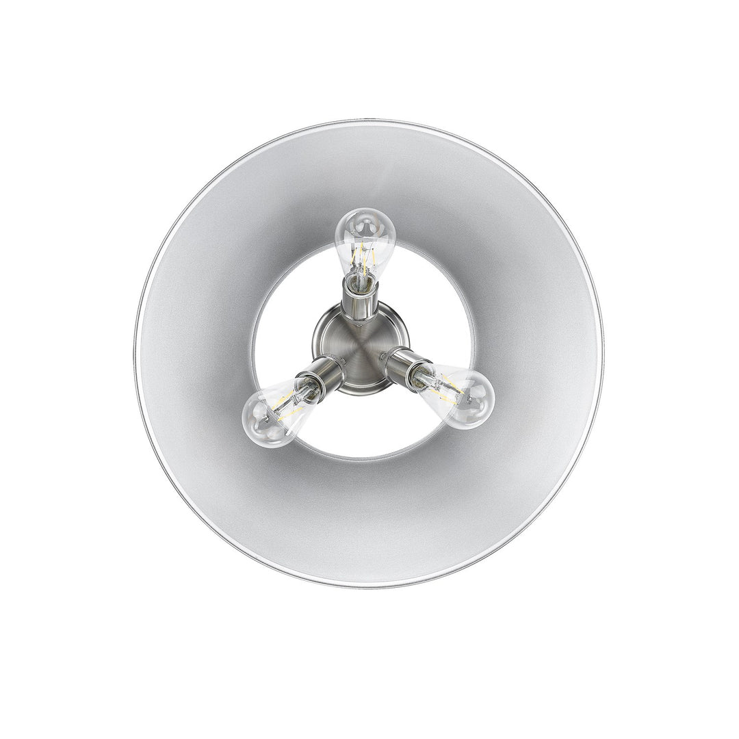 Pw 3 Light Flush Mount In Pewter With Pewter Shade