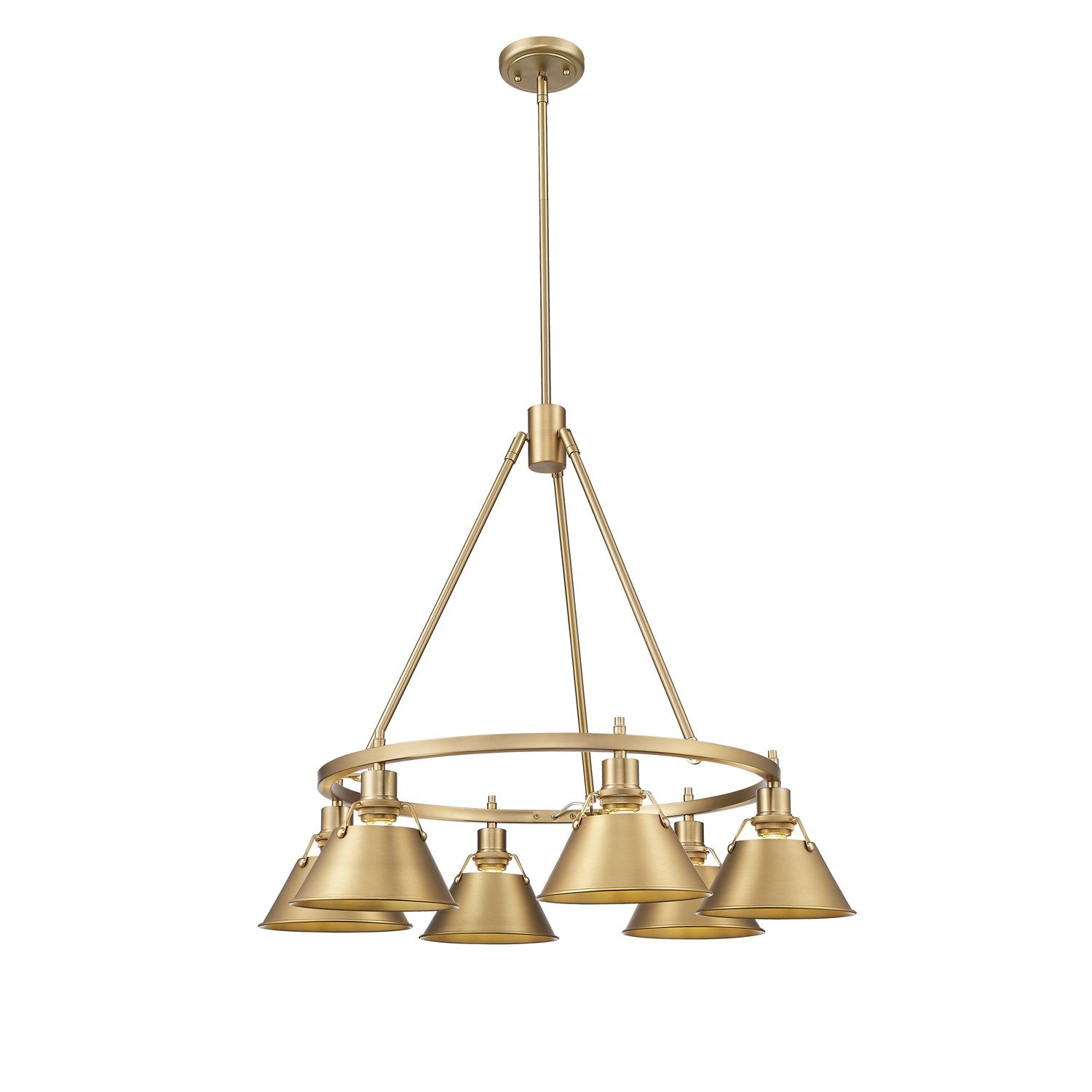 Bcb 6 Light Chandelier In Brushed Champagne Bronze