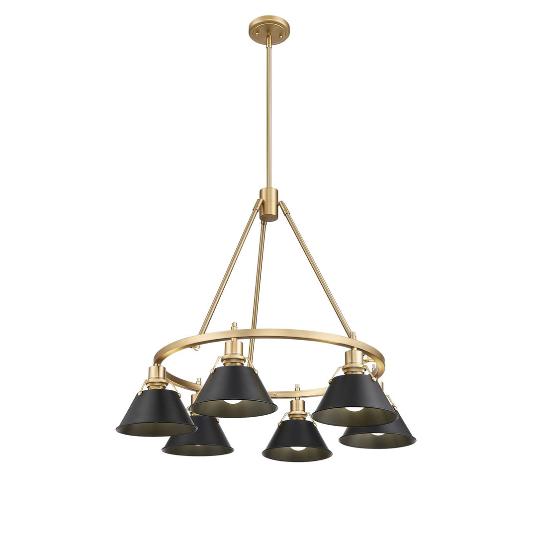 Bcb 6 Light Chandelier In Brushed Champagne Bronze by Golden
