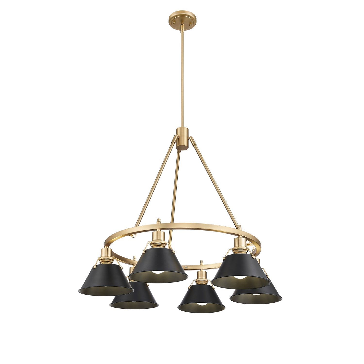 Bcb 6 Light Chandelier In Brushed Champagne Bronze by Golden