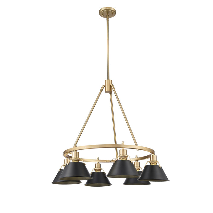 Bcb 6 Light Chandelier In Brushed Champagne Bronze