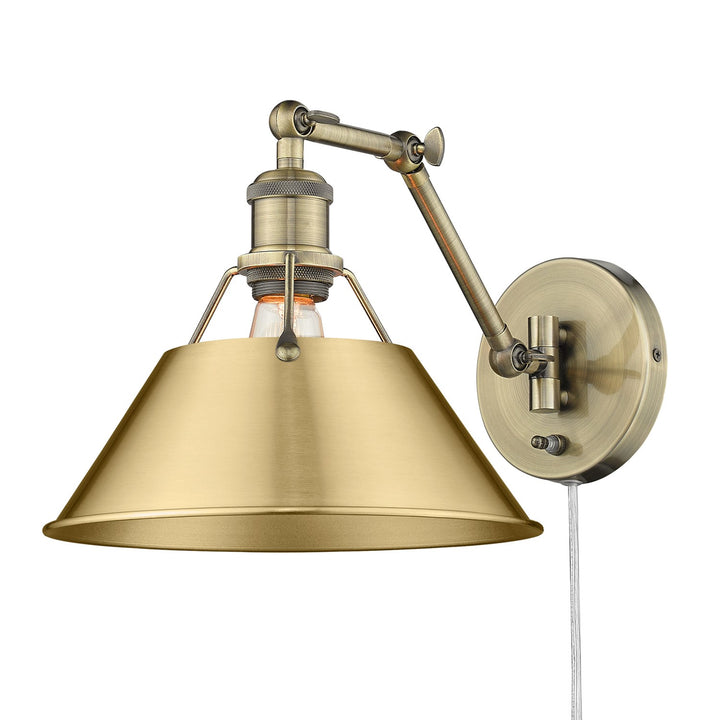 Ab 1 Light Articulating Wall Sconce In Aged Brass