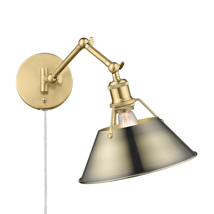 Bcb 1 Light Articulating Wall Sconce In Brushed Champagne Bronze by Golden
