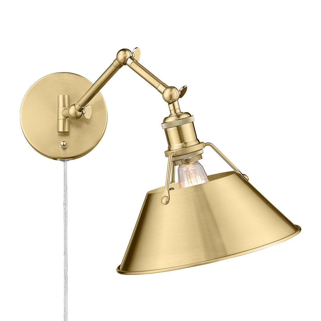 Bcb 1 Light Articulating Wall Sconce In Brushed Champagne Bronze by Golden