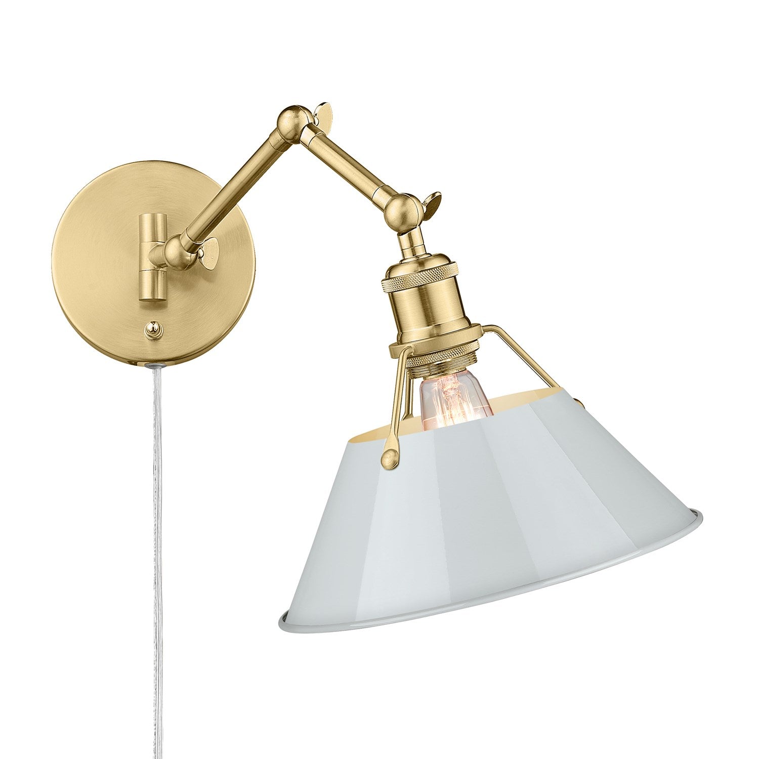 Bcb 1 Light Articulating Wall Sconce In Brushed Champagne Bronze by Golden