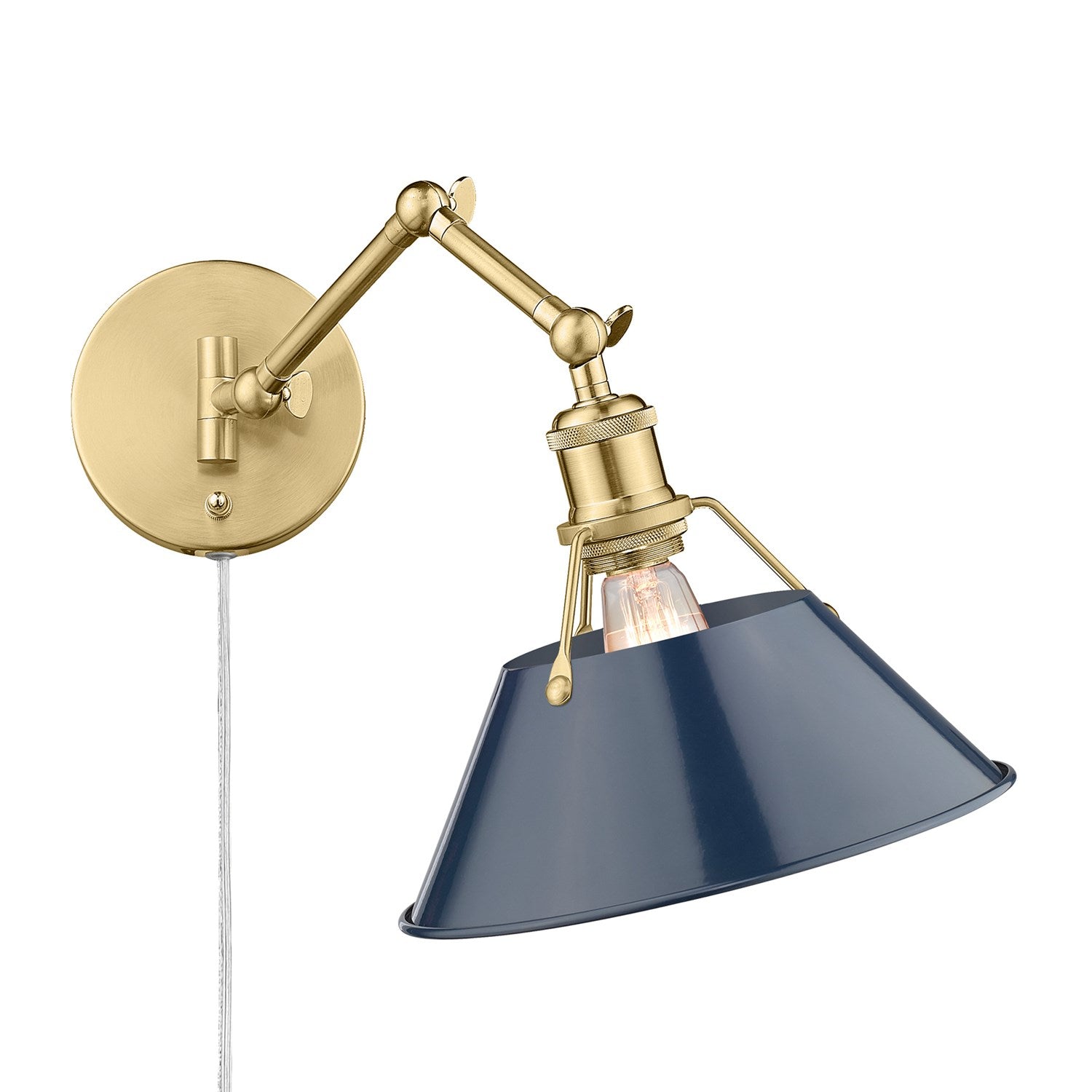 Bcb 1 Light Articulating Wall Sconce In Brushed Champagne Bronze by Golden