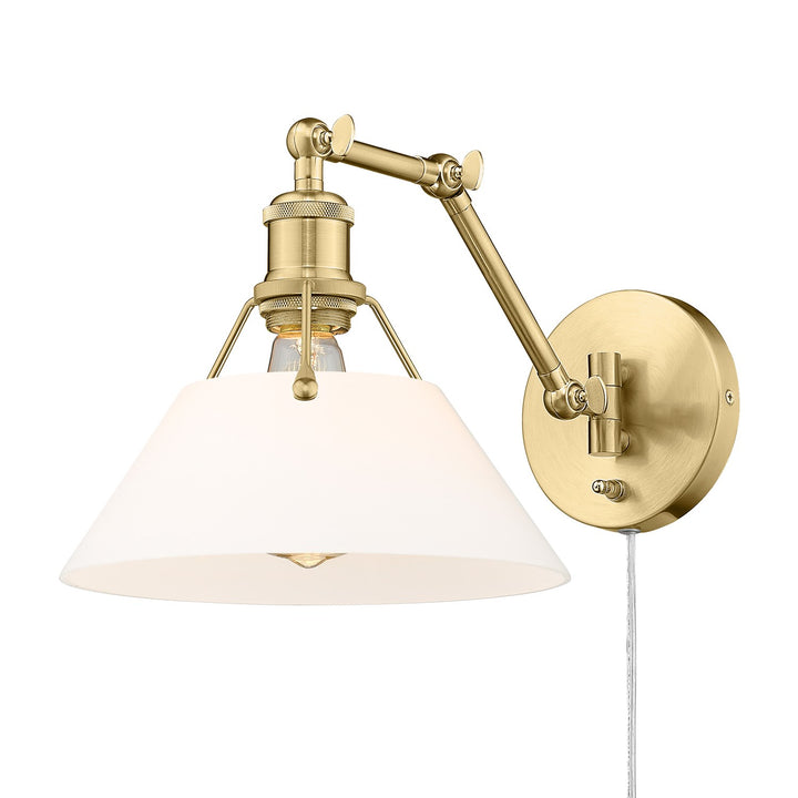 Ab 1 Light Wall Sconce In Aged Brass With Clear Glass
