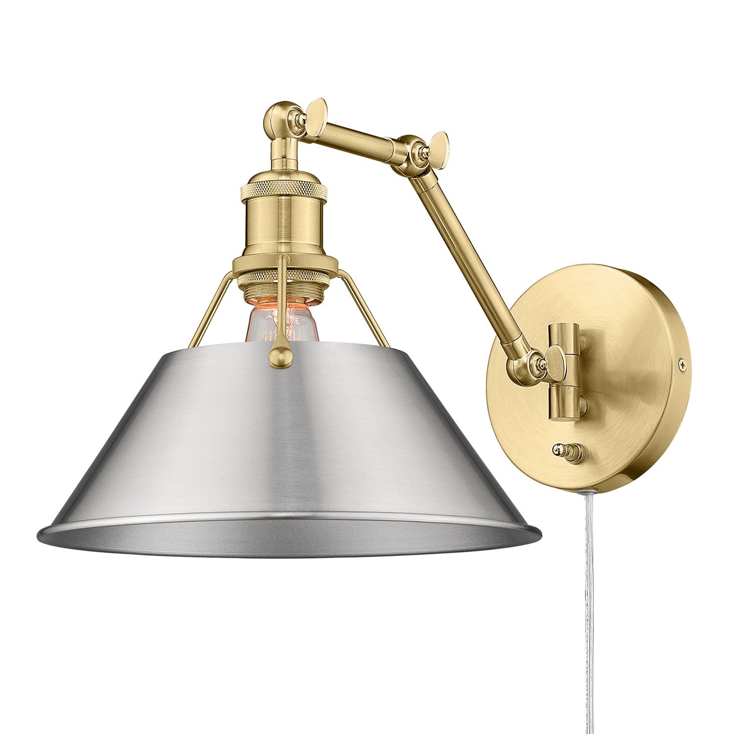 Bcb 1 Light Articulating Wall Sconce In Brushed Champagne Bronze