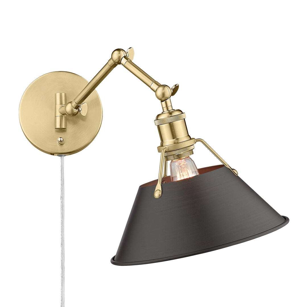 Bcb 1 Light Articulating Wall Sconce In Brushed Champagne Bronze by Golden
