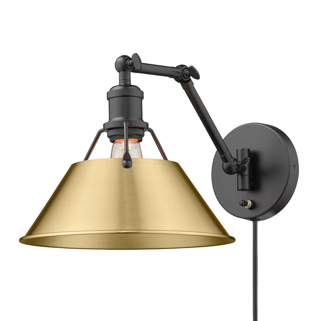 Blk 1 Light Articulating Wall Sconce In Matte Black