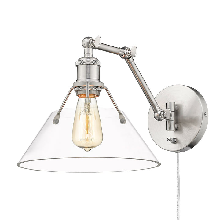 Pw 1 Light Articulating Wall Sconce In Pewter With Clear Glass