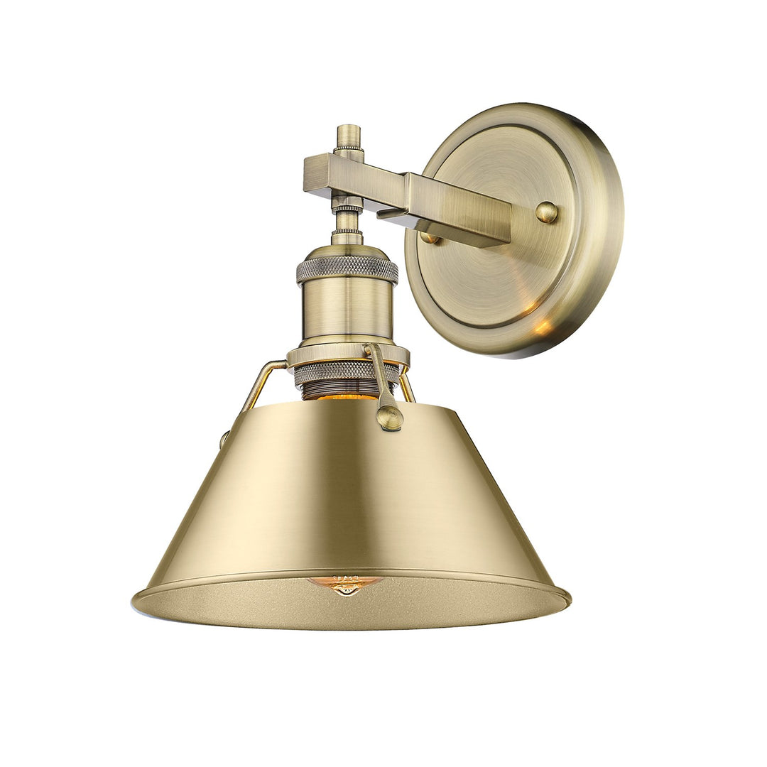Ab 1 Light Bath Vanity In Aged Brass With Brushed Champagne Bronze Shade by Golden
