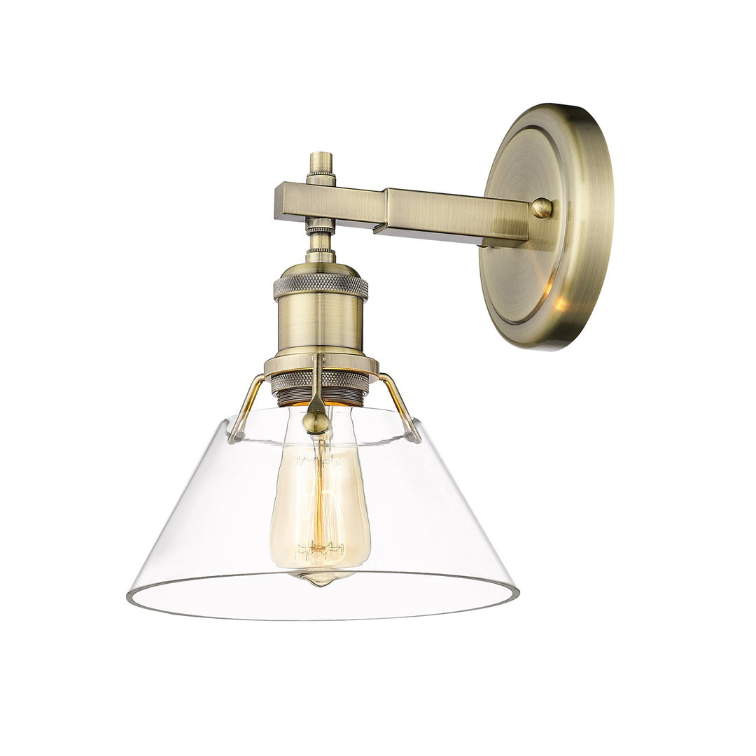 Ab 1 Light Bath Vanity In Aged Brass With Clear Glass