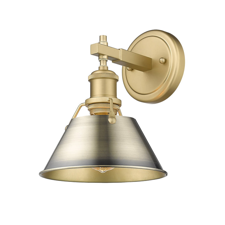 Bcb 1 Light Bath Vanity In Brushed Champagne Bronze With Aged Brass Shade by Golden