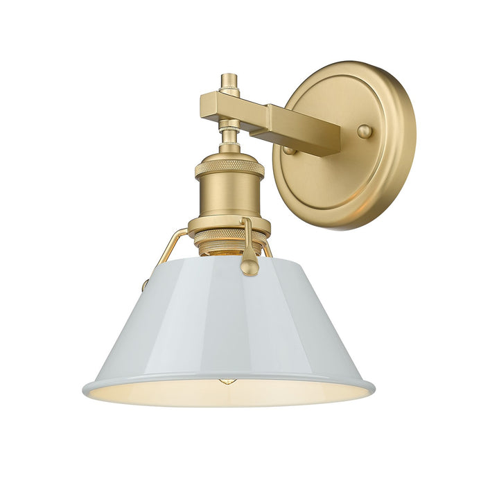 Bcb 1 Light Bath Vanity In Brushed Champagne Bronze With Dusky Blue Shade by Golden