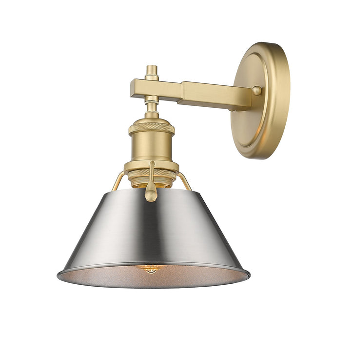 Bcb 1 Light Bath Vanity In Brushed Champagne Bronze With Pewter Shade