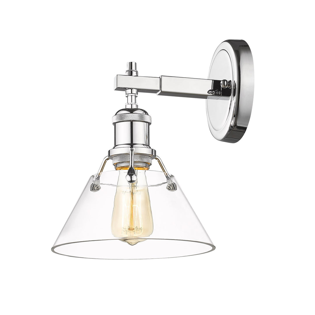 Ch 1 Light Bath Vanity In Chrome With Clear Glass