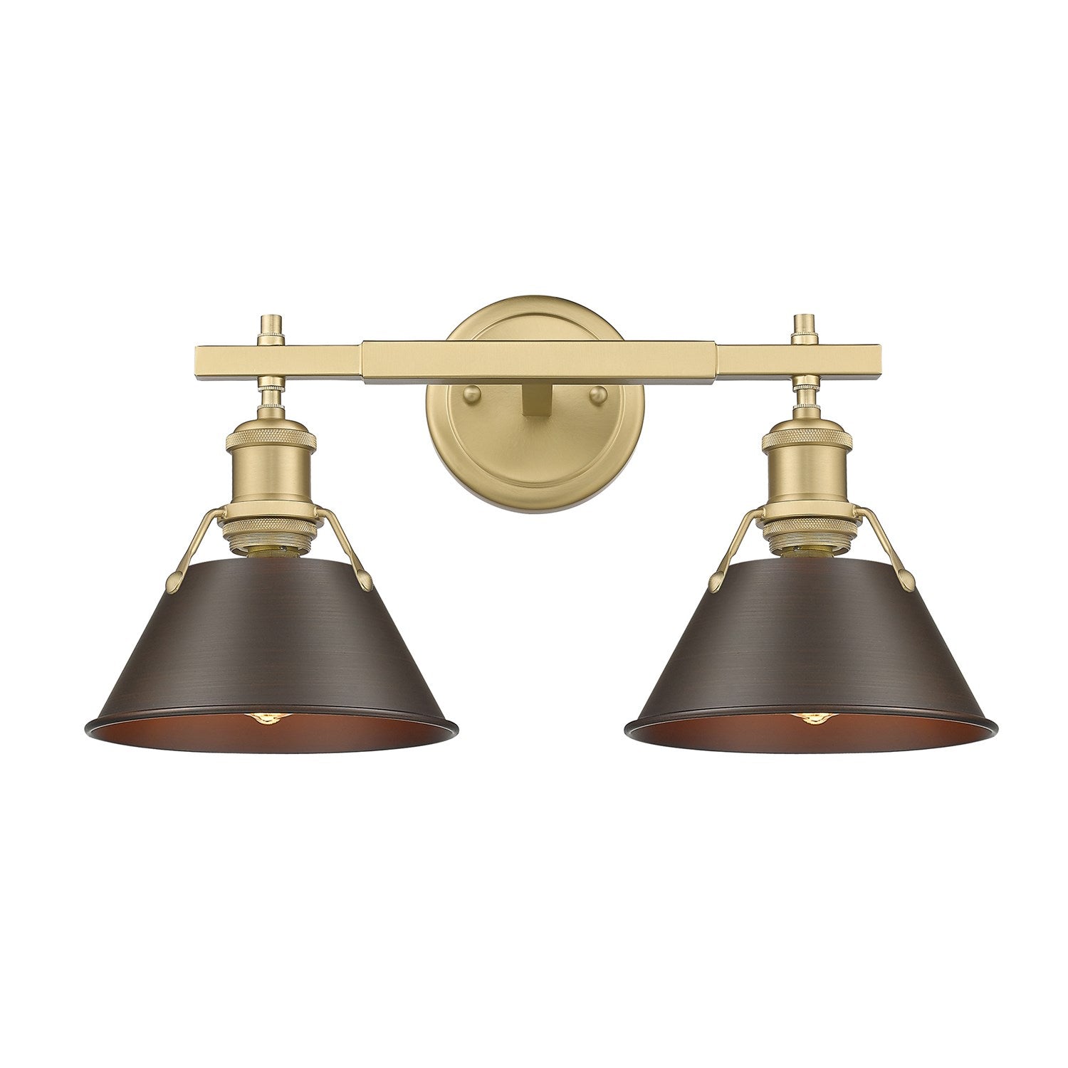 Bcb 2 Light Bath Vanity In Brushed Champagne Bronze by Golden