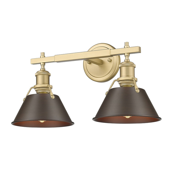 Bcb 2 Light Bath Vanity In Brushed Champagne Bronze