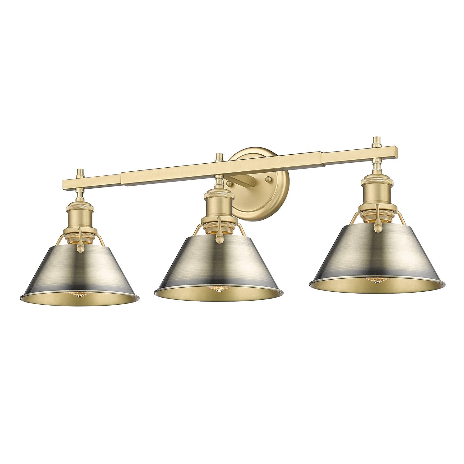 Bcb 3 Light Bath Vanity In Brushed Champagne Bronze