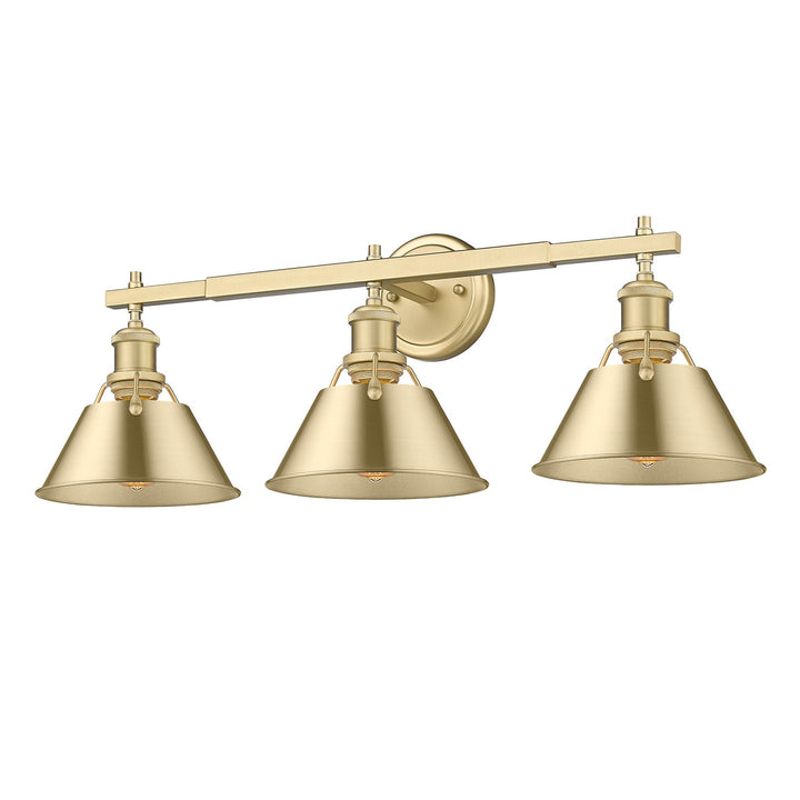 Bcb 3 Light Bath Vanity In Brushed Champagne Bronze