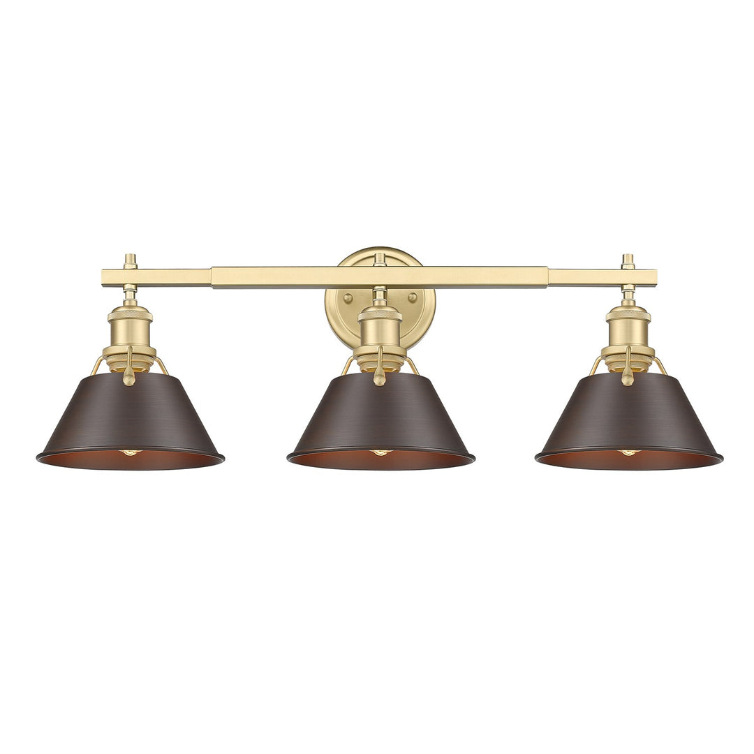 Bcb 3 Light Bath Vanity In Brushed Champagne Bronze by Golden
