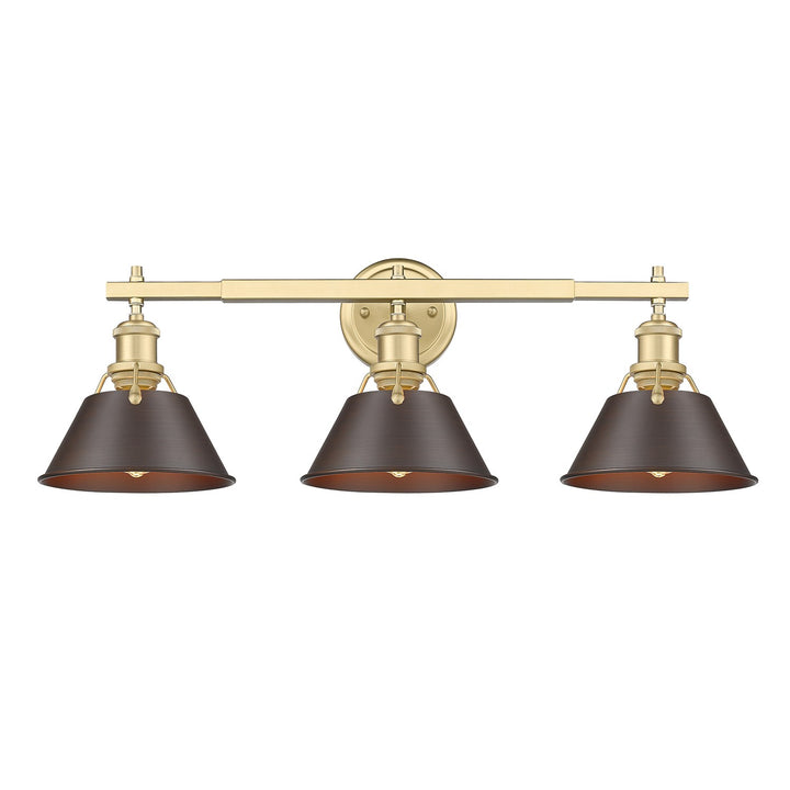 Bcb 3 Light Bath Vanity In Brushed Champagne Bronze by Golden