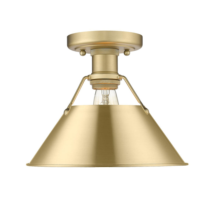Bcb Flush Mount In Brushed Champagne Bronze With Brushed Bronze Shade by Golden