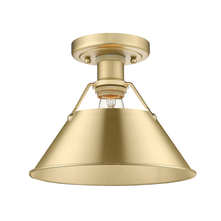 Bcb Flush Mount In Brushed Champagne Bronze With Brushed Bronze Shade