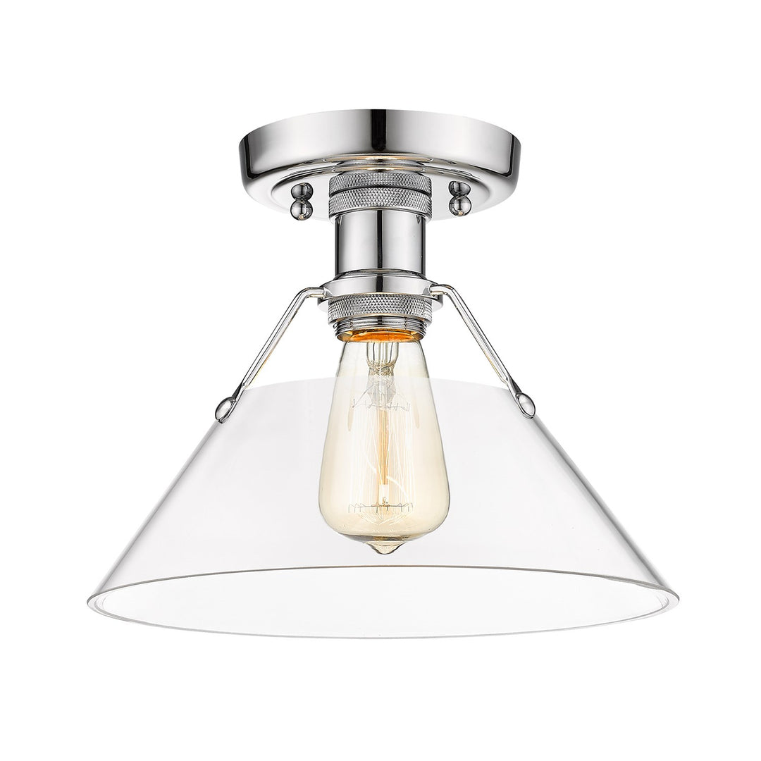 Ch Flush Mount In Chrome With Clear Glass