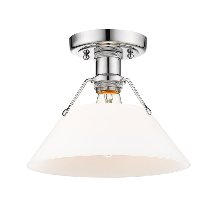 Ch Flush Mount In Chrome With Opal Glass