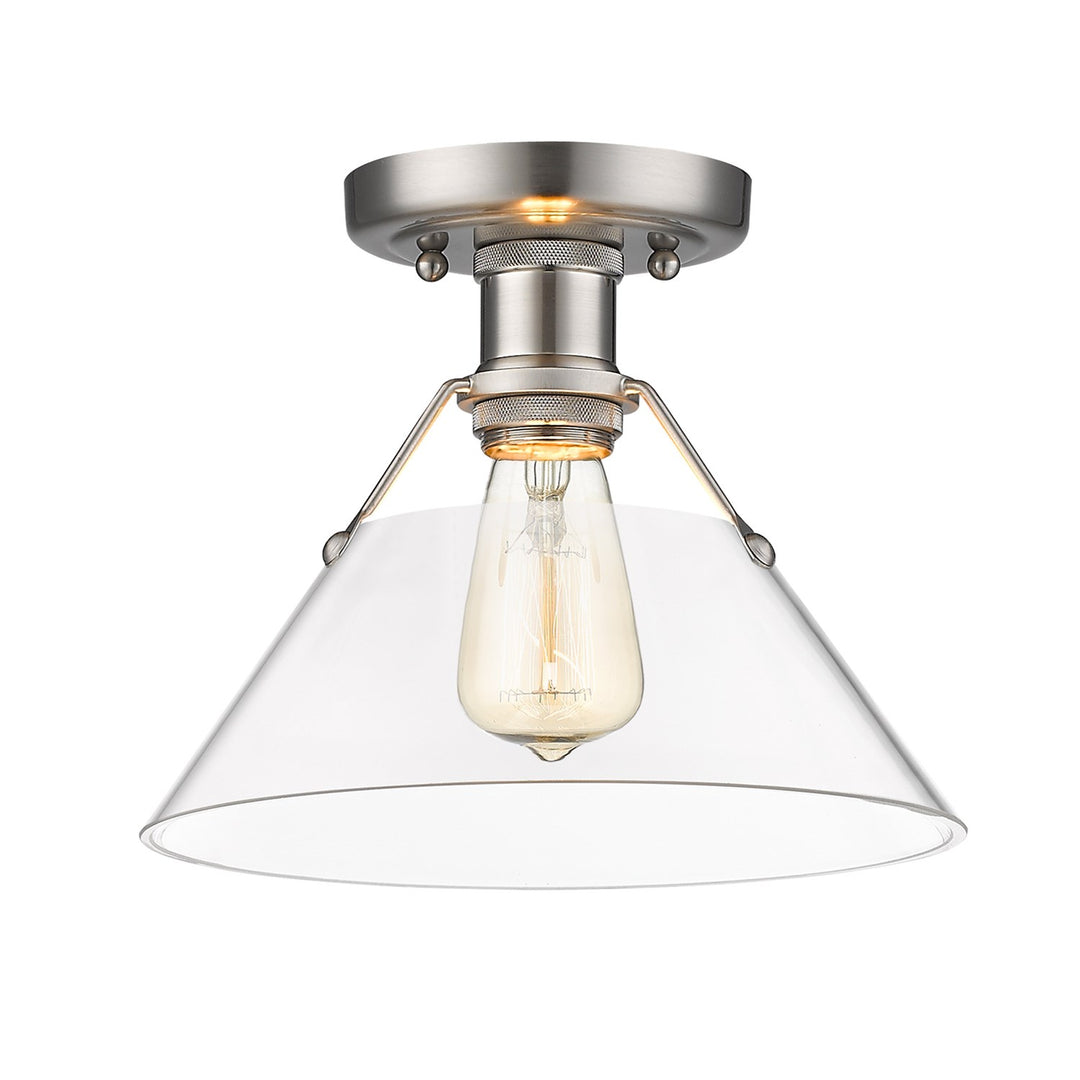 Pw Flush Mount In Pewter With Clear Glass