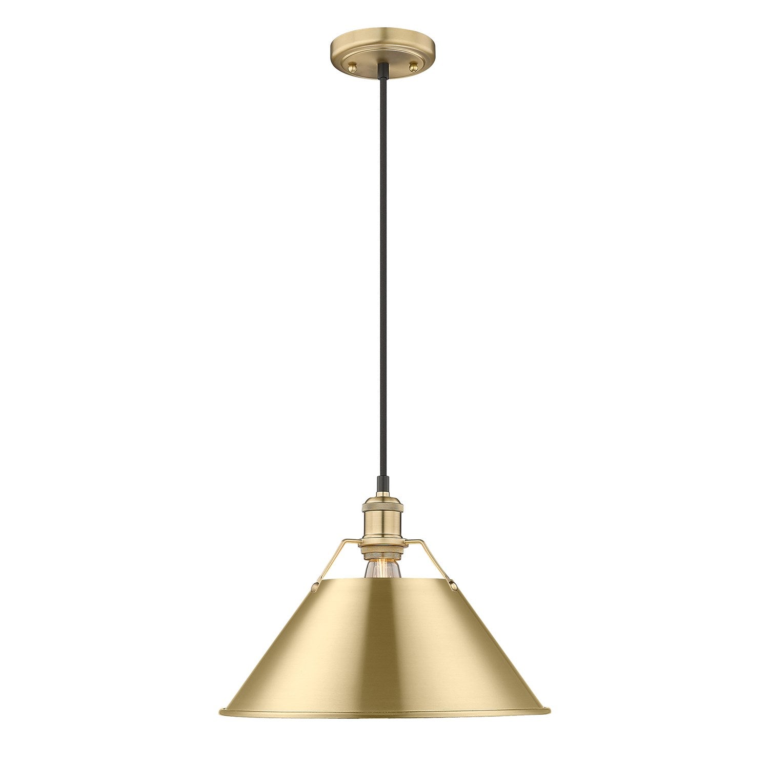 Bcb Large Pendant - 14" In Brushed Champagne Bronze by Golden
