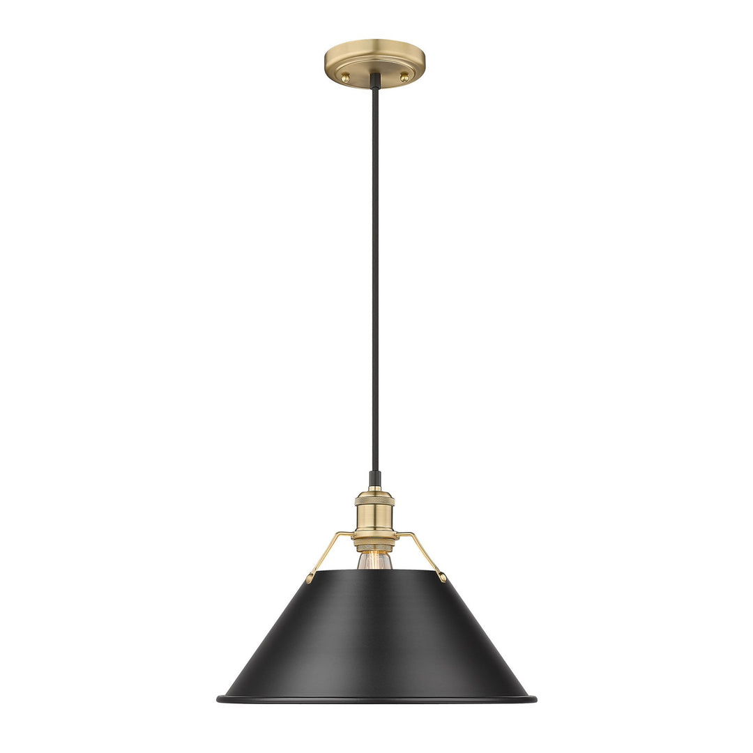 Bcb Large Pendant - 14" In Brushed Champagne Bronze by Golden