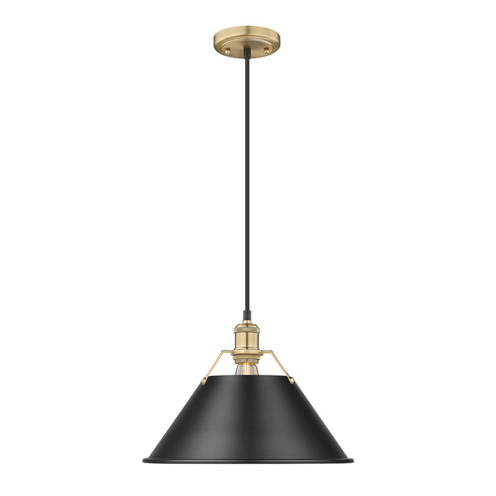 Bcb Large Pendant - 14" In Brushed Champagne Bronze by Golden