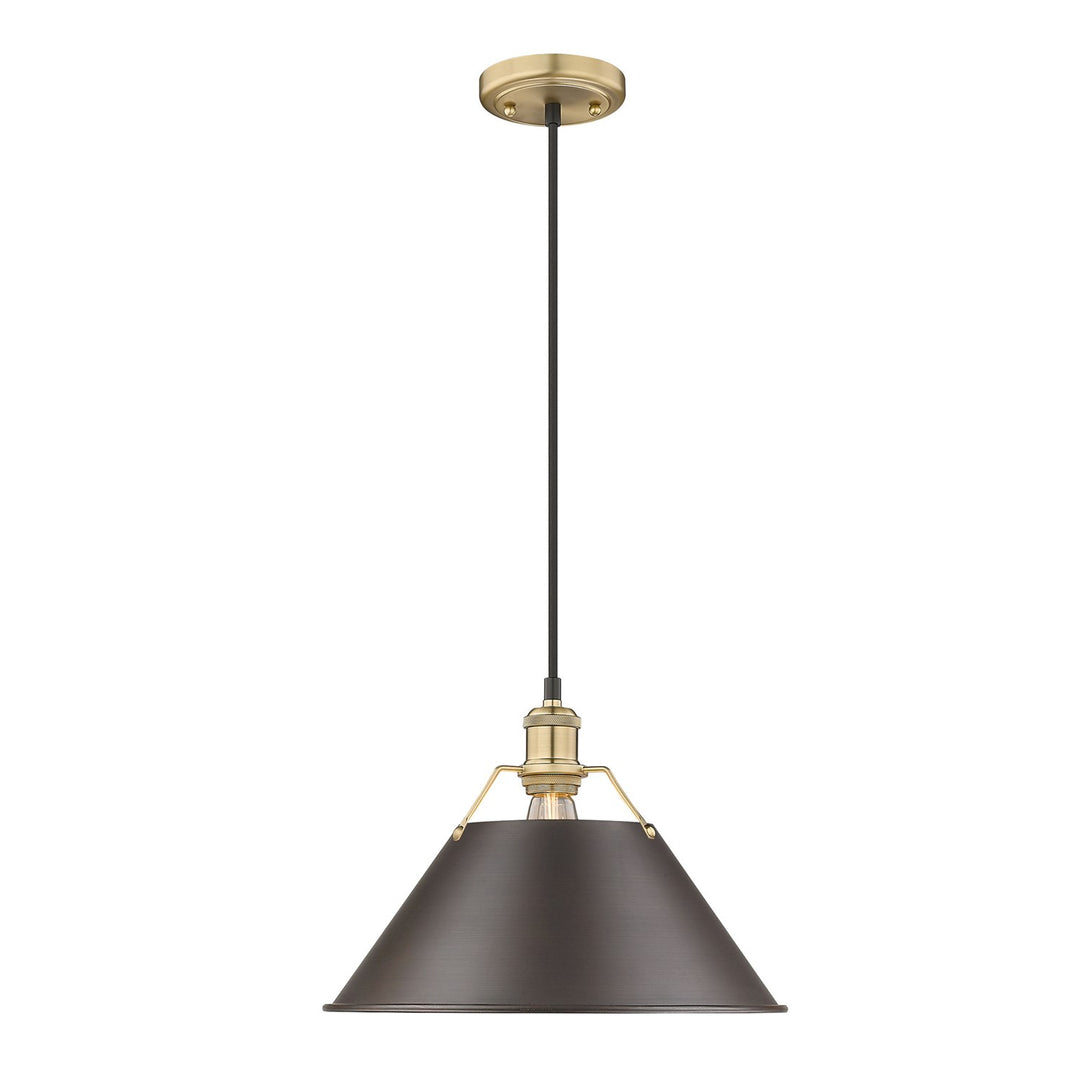 Bcb Large Pendant - 14" In Brushed Champagne Bronze by Golden