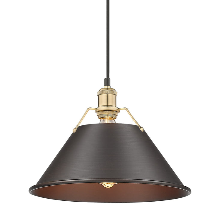 Bcb Large Pendant - 14" In Brushed Champagne Bronze