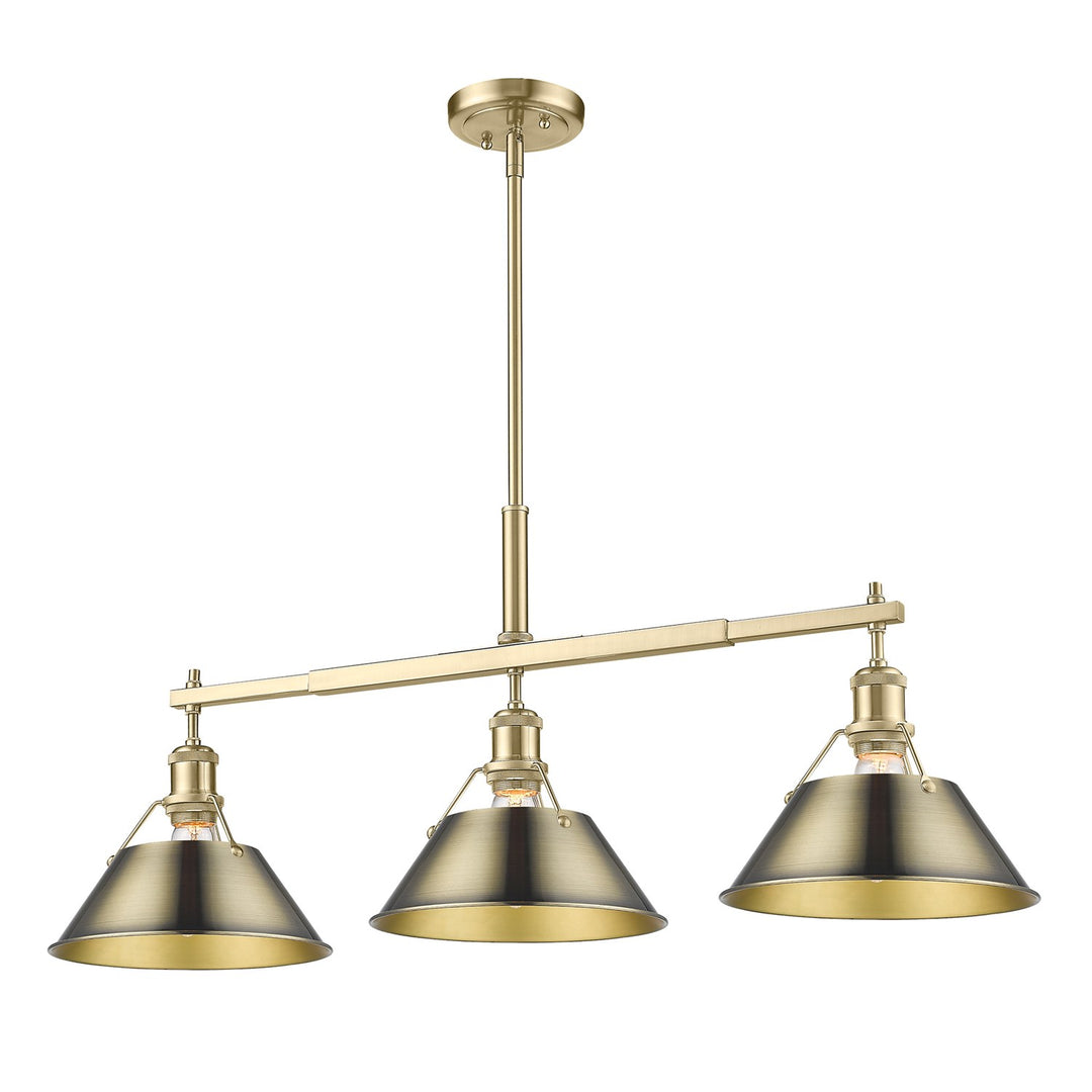 Bcb 3 Light Linear Pendant In Brushed Champagne Bronze