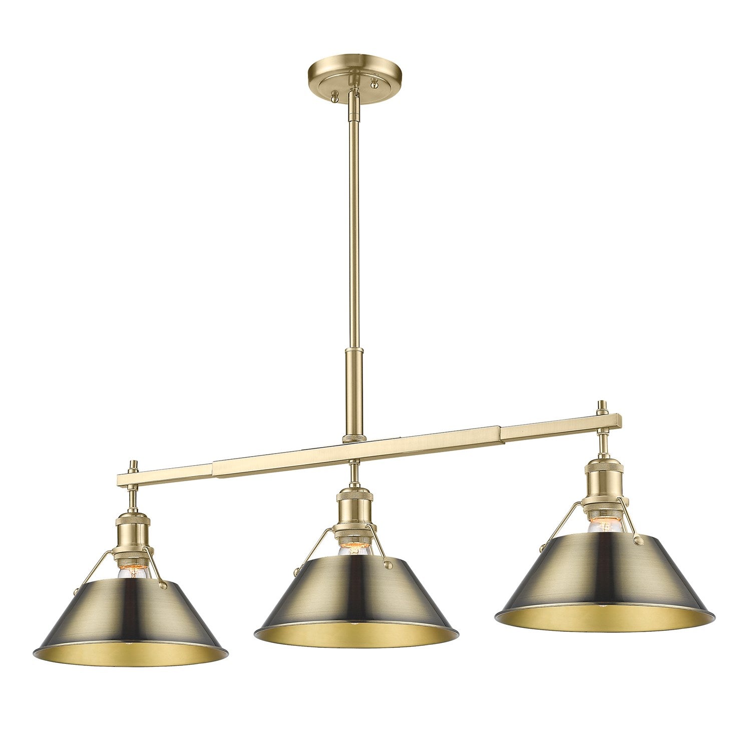 Bcb 3 Light Linear Pendant In Brushed Champagne Bronze