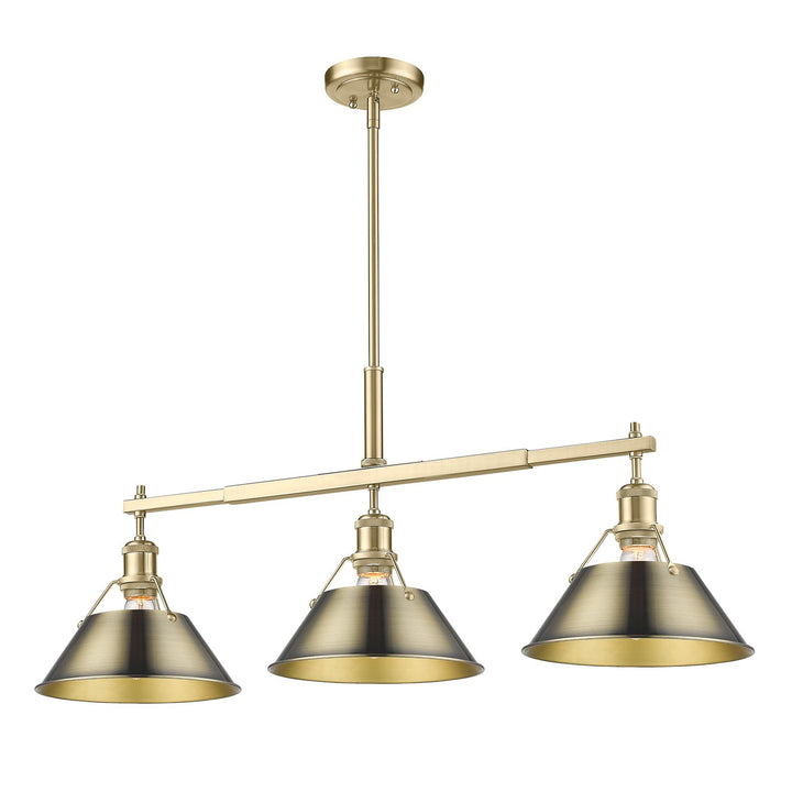 Bcb 3 Light Linear Pendant In Brushed Champagne Bronze