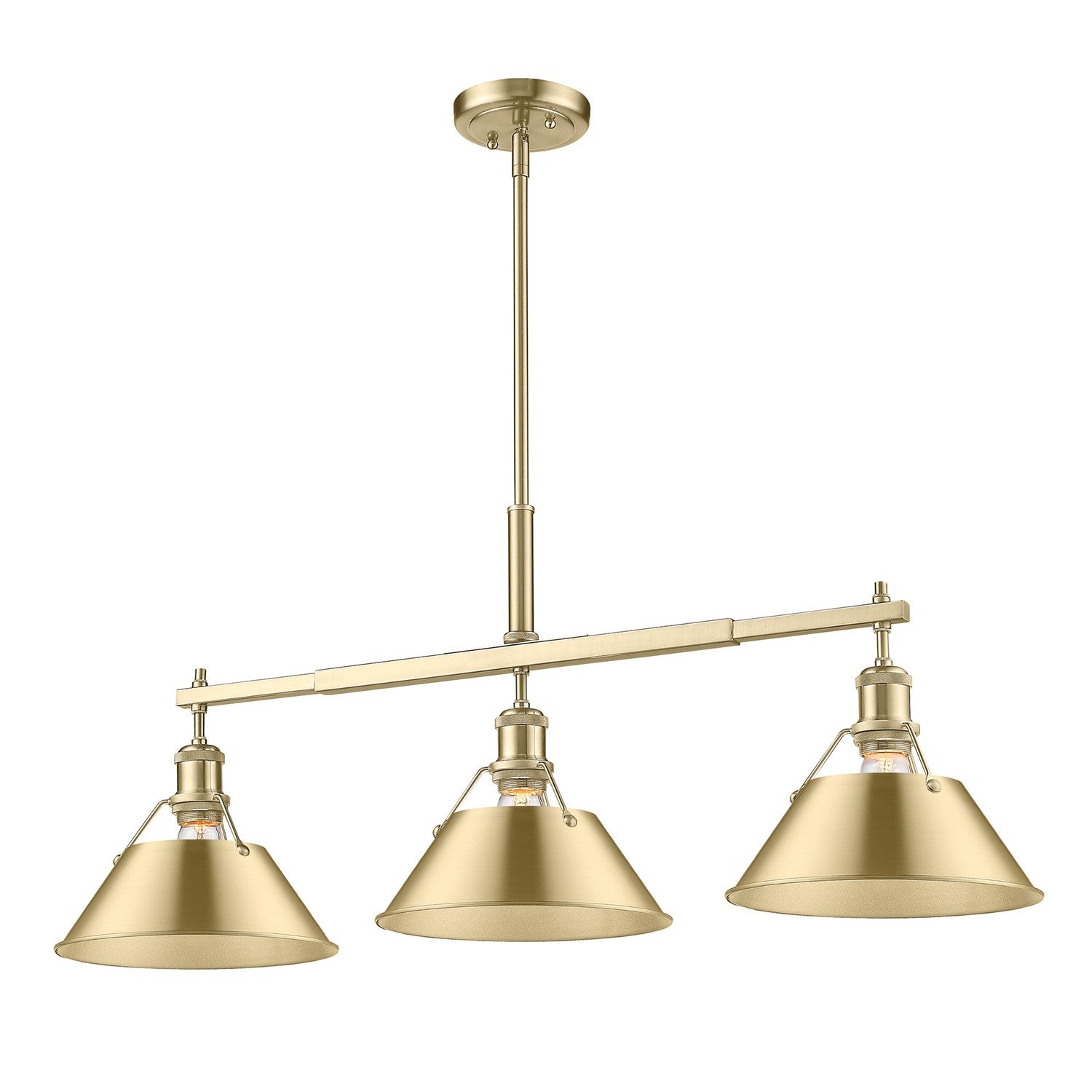 Bcb 3 Light Linear Pendant In Brushed Champagne Bronze