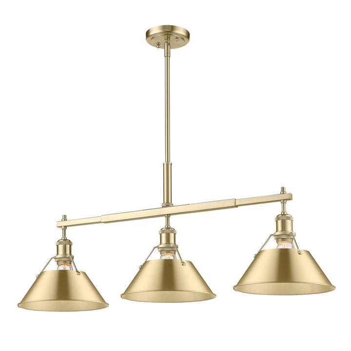 Bcb 3 Light Linear Pendant In Brushed Champagne Bronze