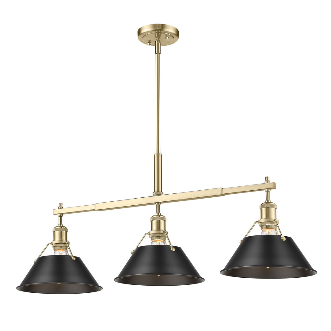 Bcb 3 Light Linear Pendant In Brushed Champagne Bronze