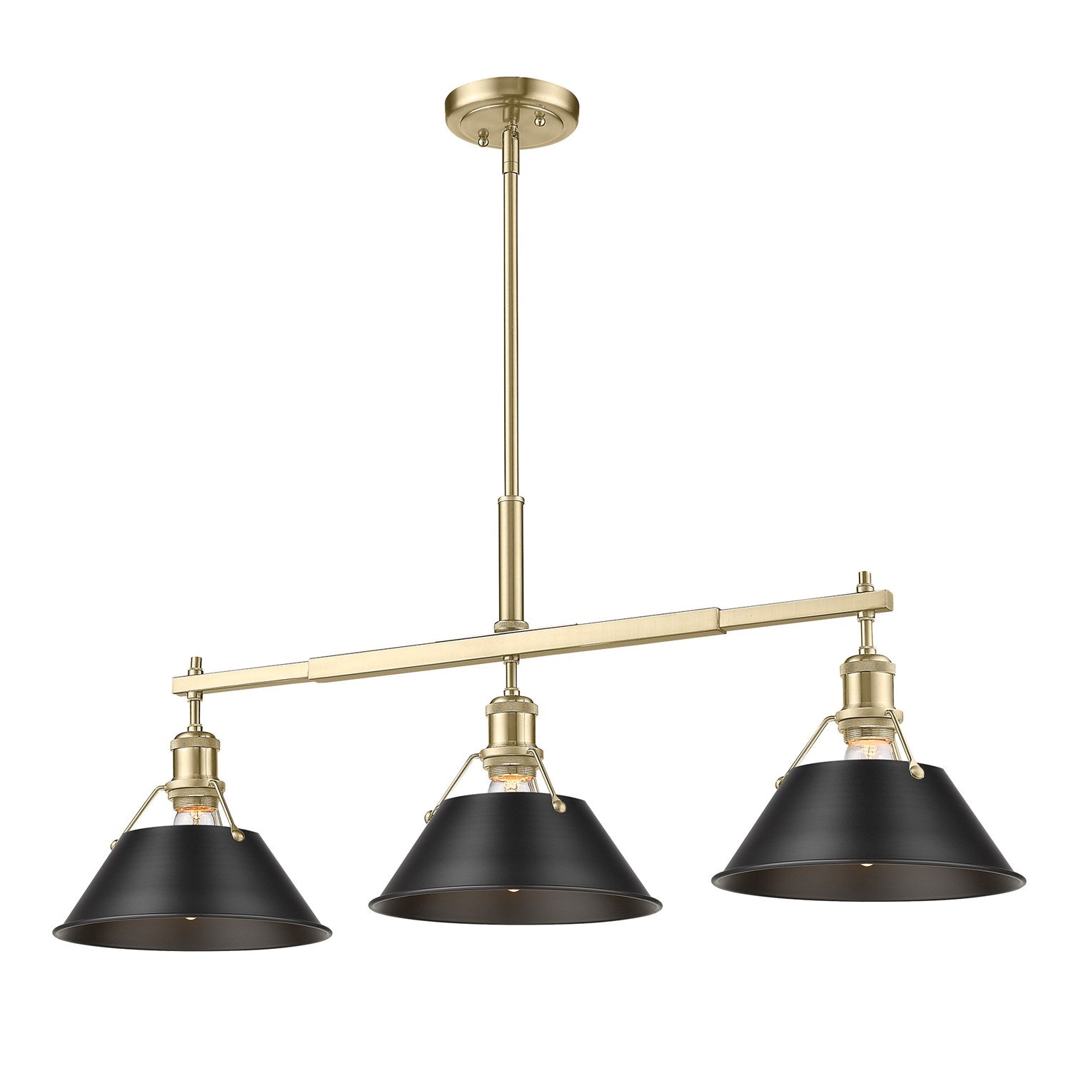 Bcb 3 Light Linear Pendant In Brushed Champagne Bronze